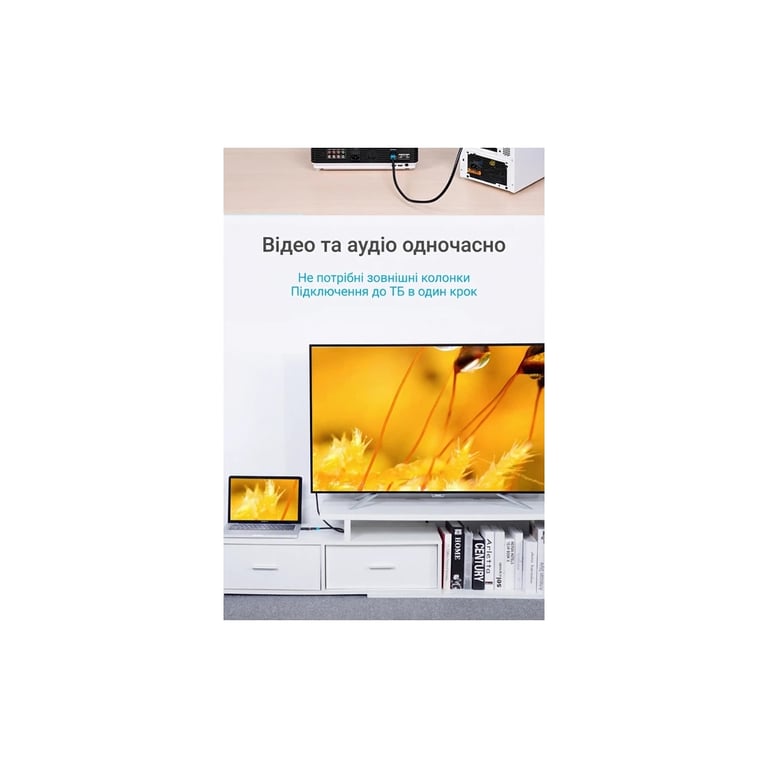 Перехідник DisplayPort M to HDMI F 4K30Hz black Vention (HBMB0) - фото 10