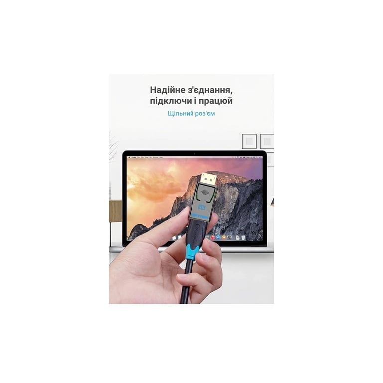 Перехідник DisplayPort M to HDMI F 4K30Hz black Vention (HBMB0) - фото 3
