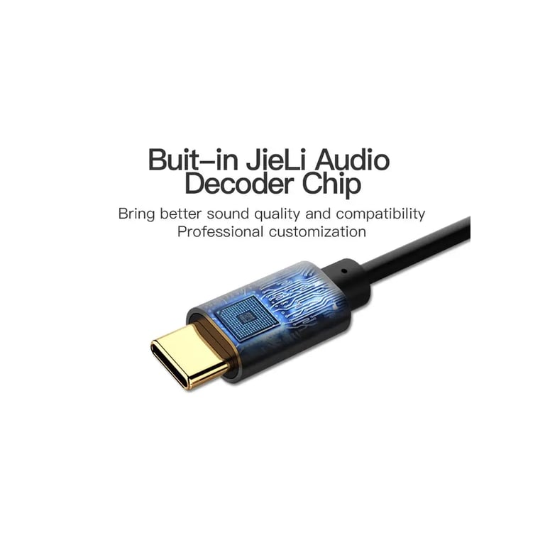 Кабель мультимедійний USB-C to 3.5mm M 1.0m black Vention (BGABF) - фото 2