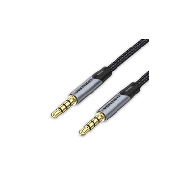 Кабель мультимедійний 3.5mm M to 3.5mm M 1.5m (4pin) gray Vention (BAQHG) - фото 1