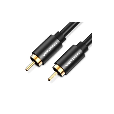 Кабель мультимедійний 1xRCA M to 1xRCA M 1.0m digital black Vention (VAB-R09-B100) - фото 1