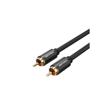 Кабель мультимедійний 1xRCA M to 1xRCA M 2.0m digital black Vention (VAB-R09-B200) - фото 1