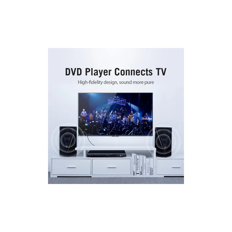 Кабель мультимедійний 1xRCA M to 1xRCA M 2.0m digital black Vention (VAB-R09-B200) - фото 2