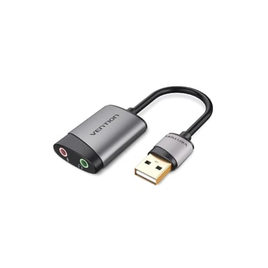 Звукова плата USB AM to 2x3.5mm F 0.15m gray Vention (CDKHB) - фото 1