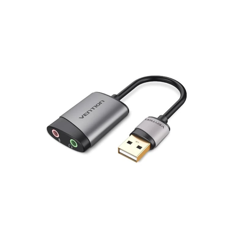 Звукова плата USB AM to 2x3.5mm F 0.15m gray Vention (CDKHB) - фото 1