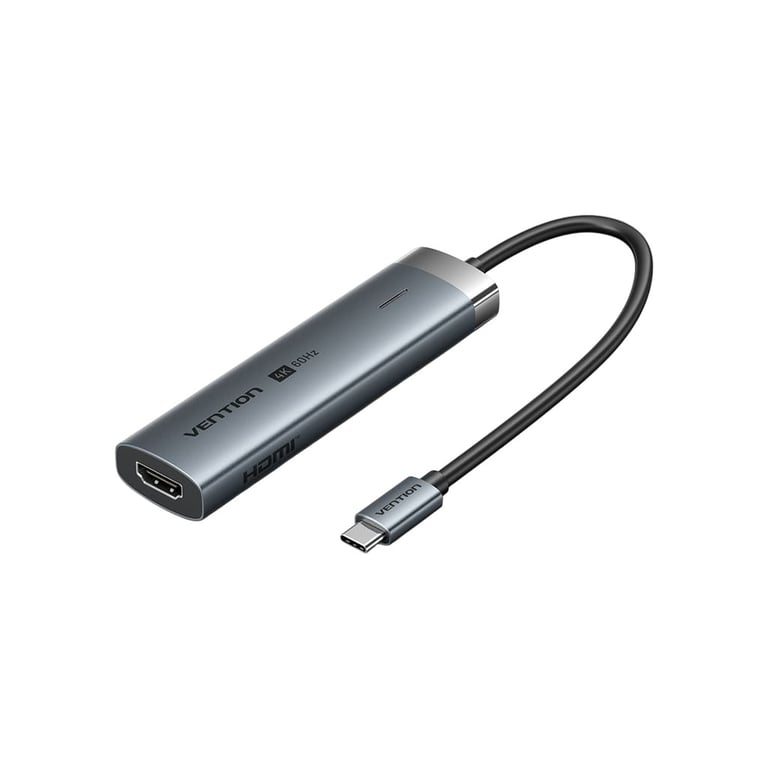 Концентратор Vention USB-C 5-in-1 3xUSB 3.0 + HDMI 4K60Hz + USB-C PD100W gray (TGMHB) - фото 1