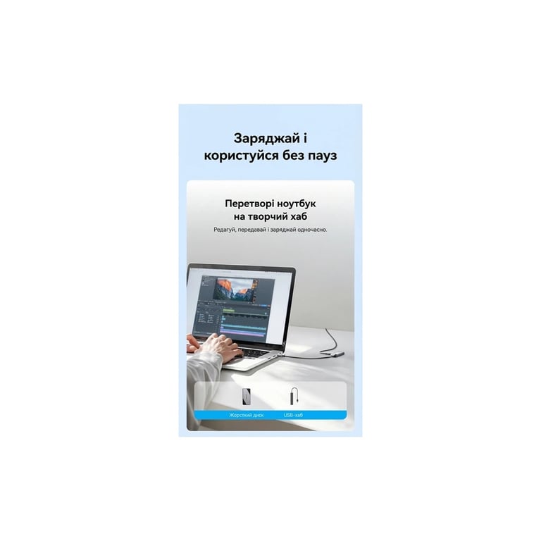 Концентратор Vention USB-C M to USB 3.2 AF + USB-C F PD 100W 10Gbps 0,15m gray (CCAHB) - фото 5