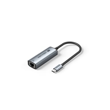 Перехідник USB-C to RJ45 Ethernet 2500Mbps gray Vention (CFTHB) - фото 1