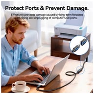 Дата кабель USB 3.2 AM/AF 2.0m 10Gbps PVC black Vention (CBOBH) - фото 6