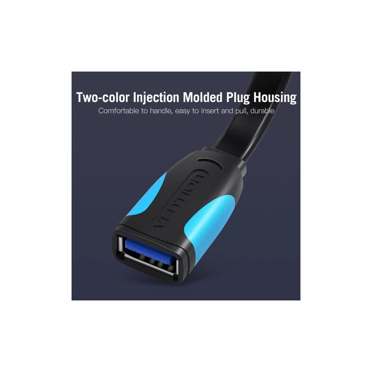 Дата кабель USB 3.0 AM/AF 1.0m PVC black Vention (VAS-A13-B100) - фото 3
