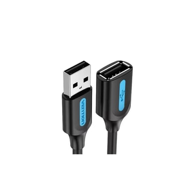 Дата кабель USB 2.0 AM/AF 1.0m PVC black Vention (CBIBF) - фото 1