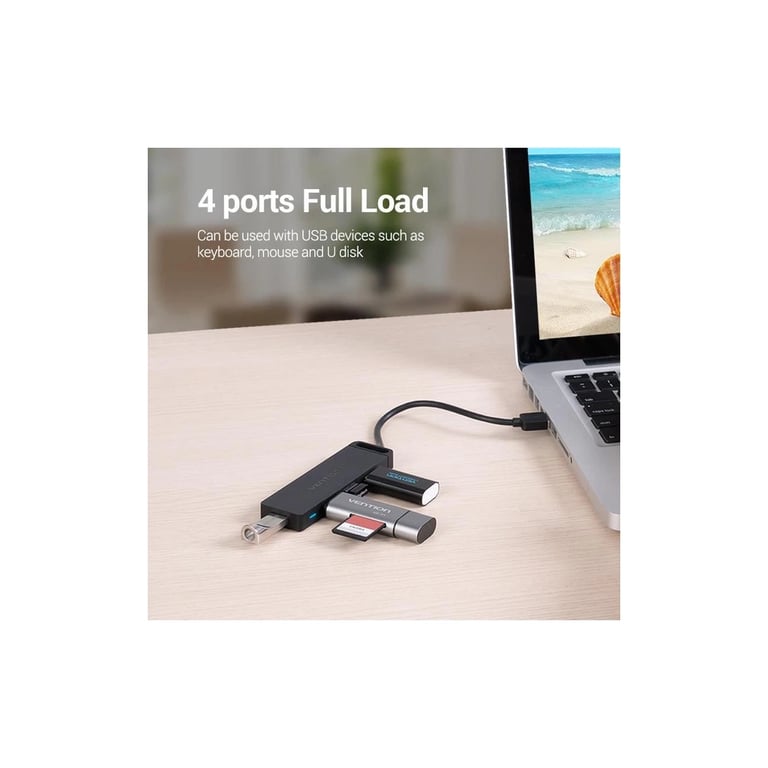 Зчитувач флеш-карт USB 3.0 to SD/TF 0.15m black Vention (CLPBB) - фото 6