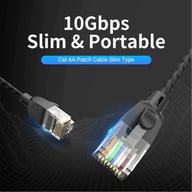 Патч-корд 1м, UTP cat 6A RJ-45 slim black Vention (IBIBF) - фото 2