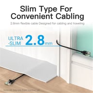 Патч-корд 1м, UTP cat 6A RJ-45 slim black Vention (IBIBF) - фото 4
