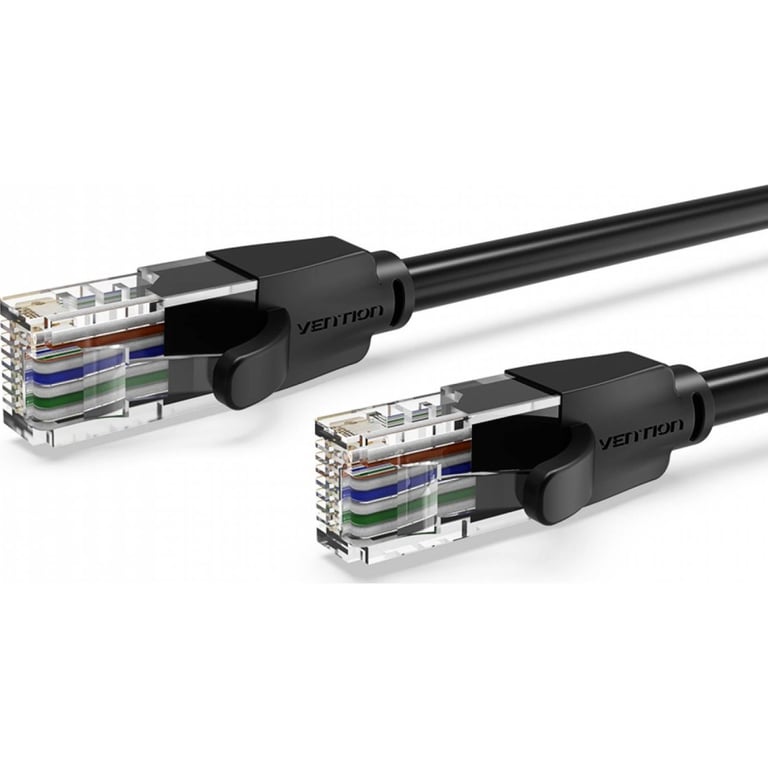 Патч-корд 1.5м, UTP cat 6 RJ-45 flat black Vention (IBJBG) - фото 2