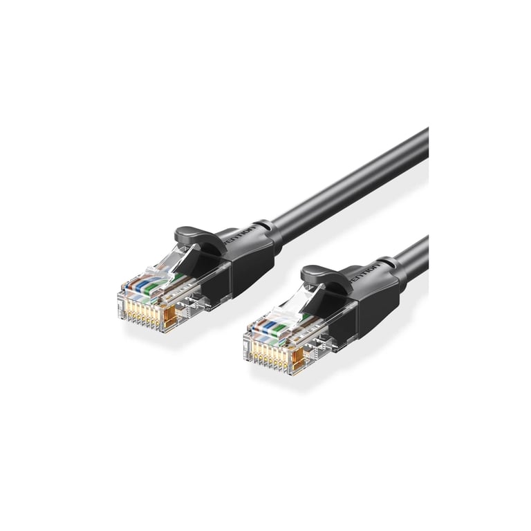 Патч-корд 25м, UTP cat 6 RJ-45 black Vention (IBEBS) - фото 1