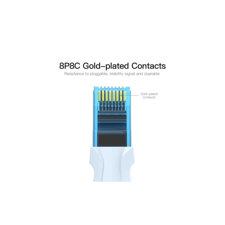 Патч-корд 0.75м UTP cat 5e RJ-45 blue Vention (VAP-A10-S075) - фото 7