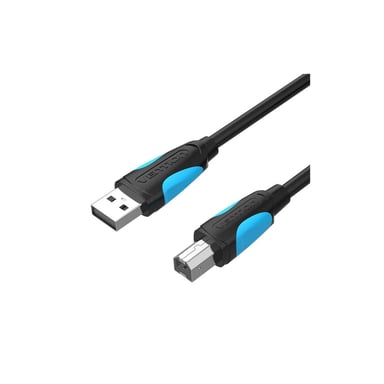 Кабель для принтера USB 2.0 AM/BM 1.5m black Vention (VAS-A16-B150) - фото 1