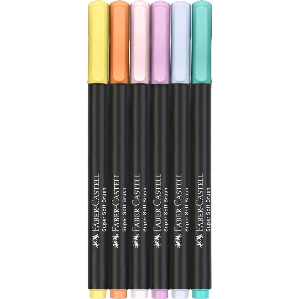 Фломастери Faber-Castell пензлики Black Edition Pastel пастельних кольорів, 6 кольорів (32357) - фото 3 Фломастери Faber-Castell пензлики Black Edition Pastel пастельних кольорів, 6 кольорів (32357) - фото 3