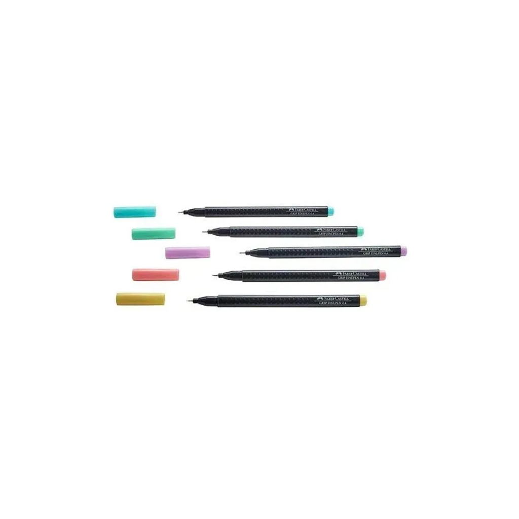 Лайнер Faber-Castell набір ручок капілярних Grip Finepen neon тригранна 0,4 мм, 5 кольорів (32145) - фото 3 Лайнер Faber-Castell набір ручок капілярних Grip Finepen neon тригранна 0,4 мм, 5 кольорів (32145) - фото 3