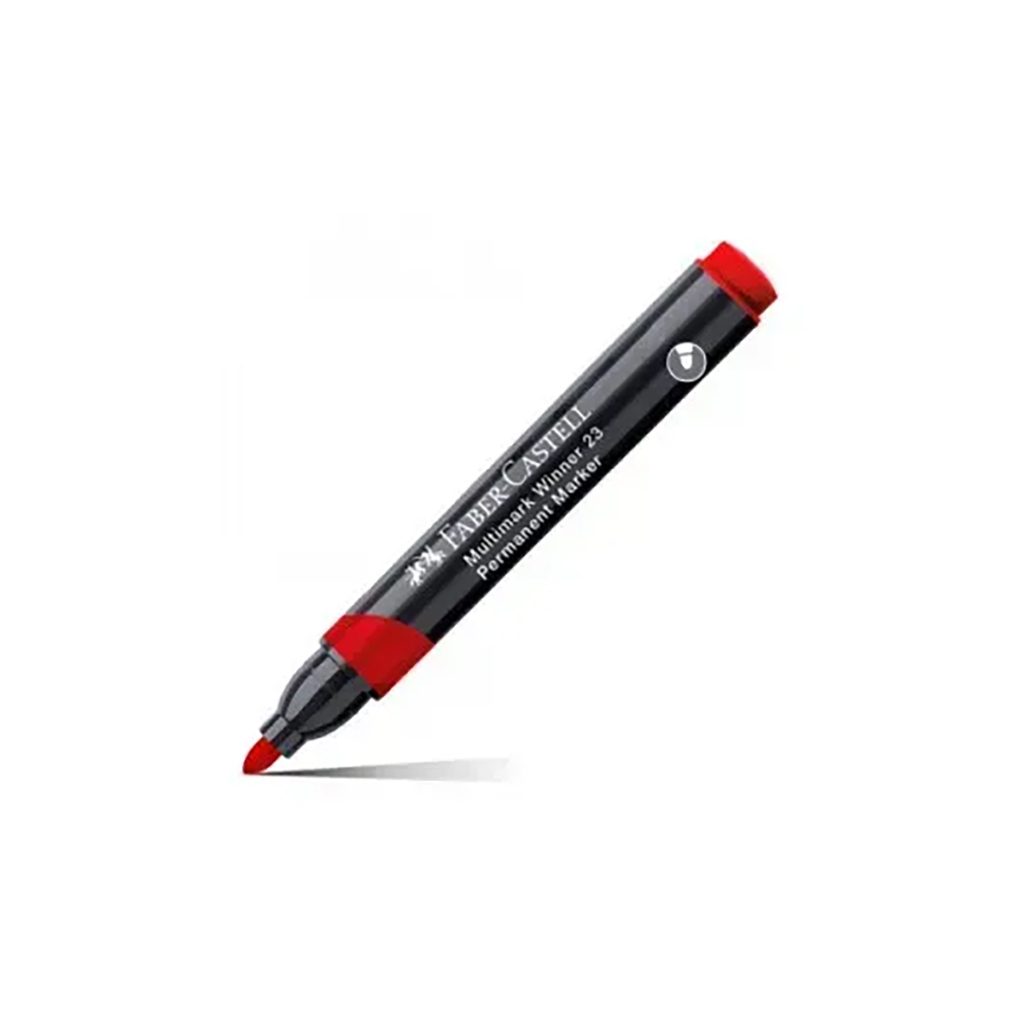 Маркер Faber-Castell перманентний Multimark Winner 23, колір червоний (32837) - фото 2 Маркер Faber-Castell перманентний Multimark Winner 23, колір червоний (32837) - фото 2