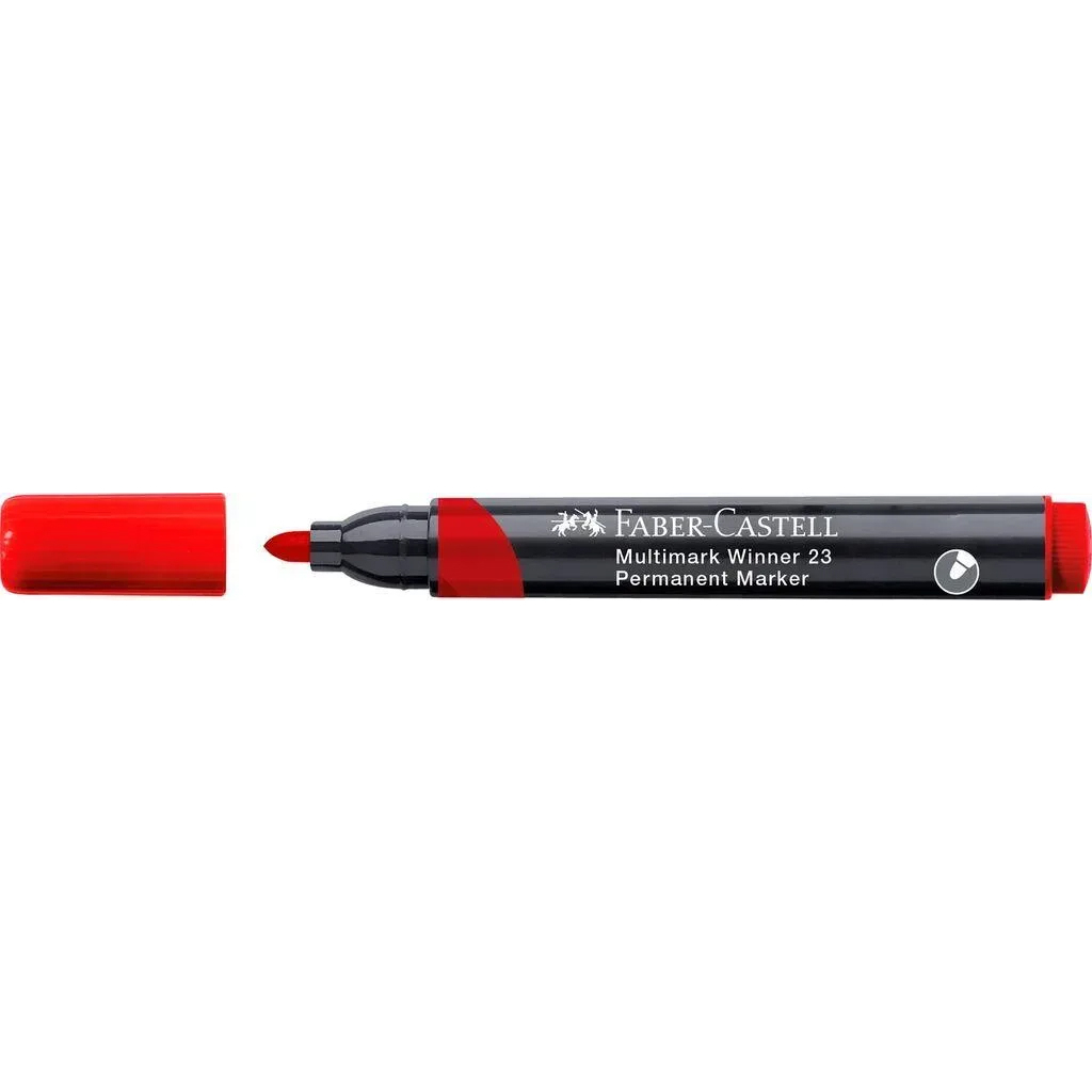 Маркер Faber-Castell перманентний Multimark Winner 23, колір червоний (32837) - фото 3 Маркер Faber-Castell перманентний Multimark Winner 23, колір червоний (32837) - фото 3