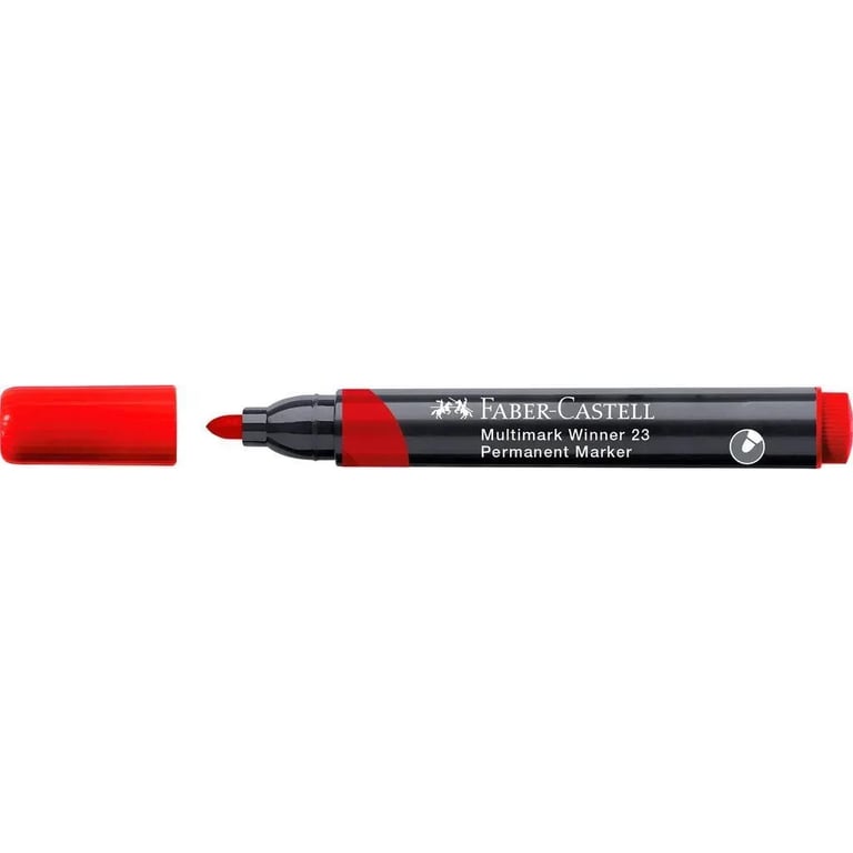 Маркер Faber-Castell перманентний Multimark Winner 23, колір червоний (32837) - фото 3