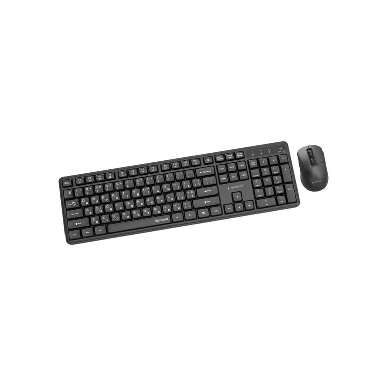 Комплект Gembird Silent Key Pro Business Wireless Black (KBS-WMS-01-CYRL) - фото 2