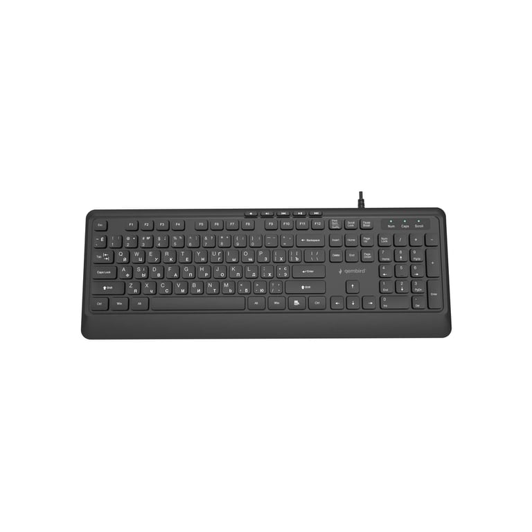 Клавіатура Gembird Slim Multimedia USB Black (KB-MCH-05-CYRL) - фото 3