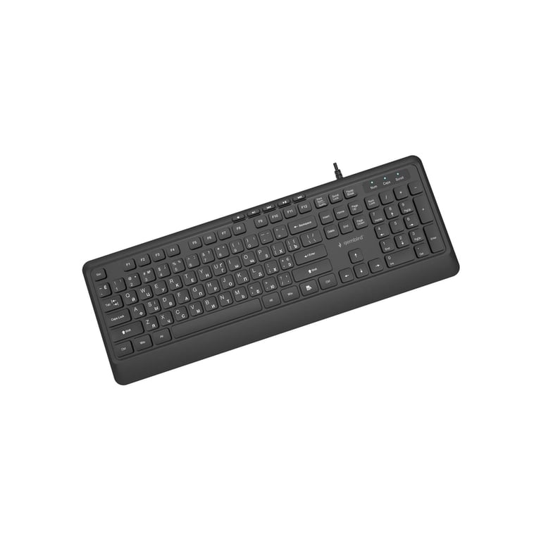 Клавіатура Gembird Slim Multimedia USB Black (KB-MCH-05-CYRL) - фото 4