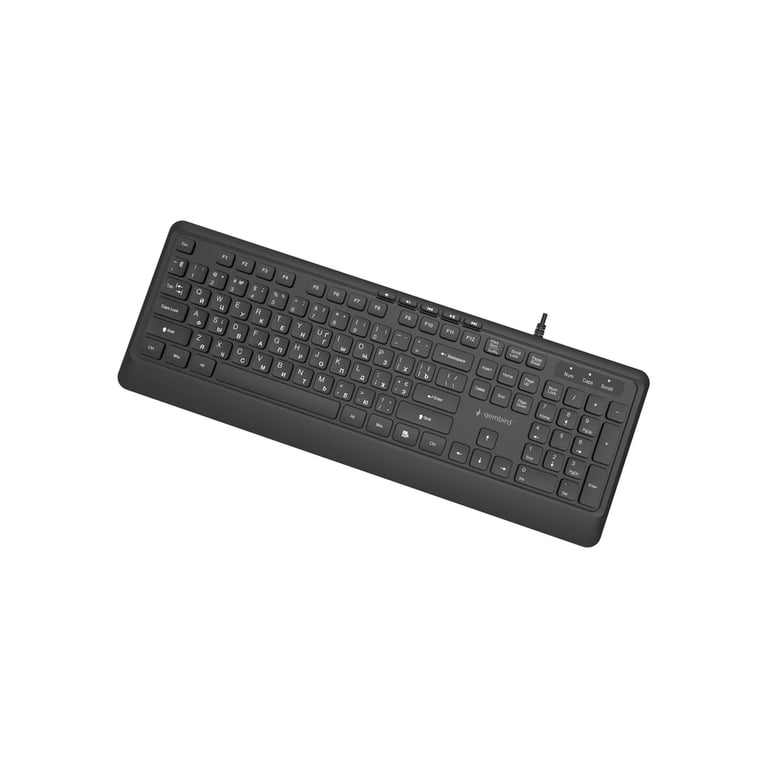 Клавіатура Gembird Slim Multimedia USB Black (KB-MCH-05-CYRL) - фото 5
