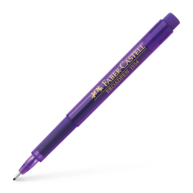 Лайнер Faber-Castell BROADPEN 1554 фіолетовий, 0,8 мм (25788) - фото 1