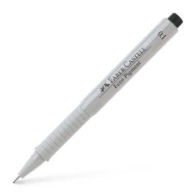 Лайнер Faber-Castell ручка капілярна для графічних робіт Ecco Pigment, діаметр 0,1 мм, колір чорний (6043) - фото 1