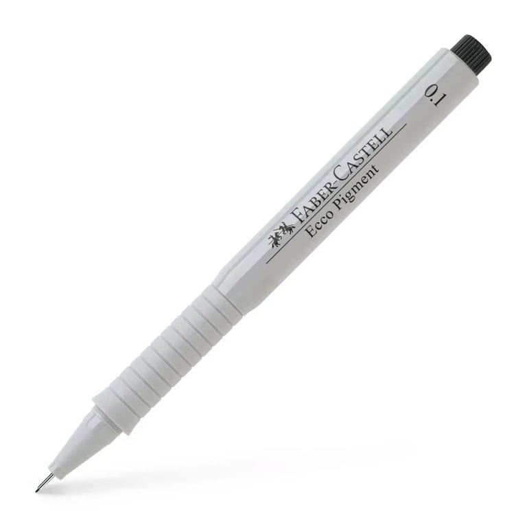 Лайнер Faber-Castell ручка капілярна для графічних робіт Ecco Pigment, діаметр 0,1 мм, колір чорний (6043) - фото 1
