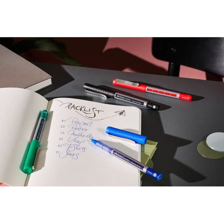 Ролер Faber-Castell Free Ink rollerball, колір чорнила синій, 0,5 мм, одноразова (29138) - фото 5