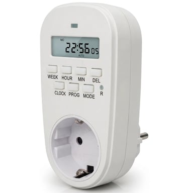 Таймер-розетка EUROELECTRIC 16A/3600W 7дн, White (ST-16A/3,60kW(E)) - фото 1
