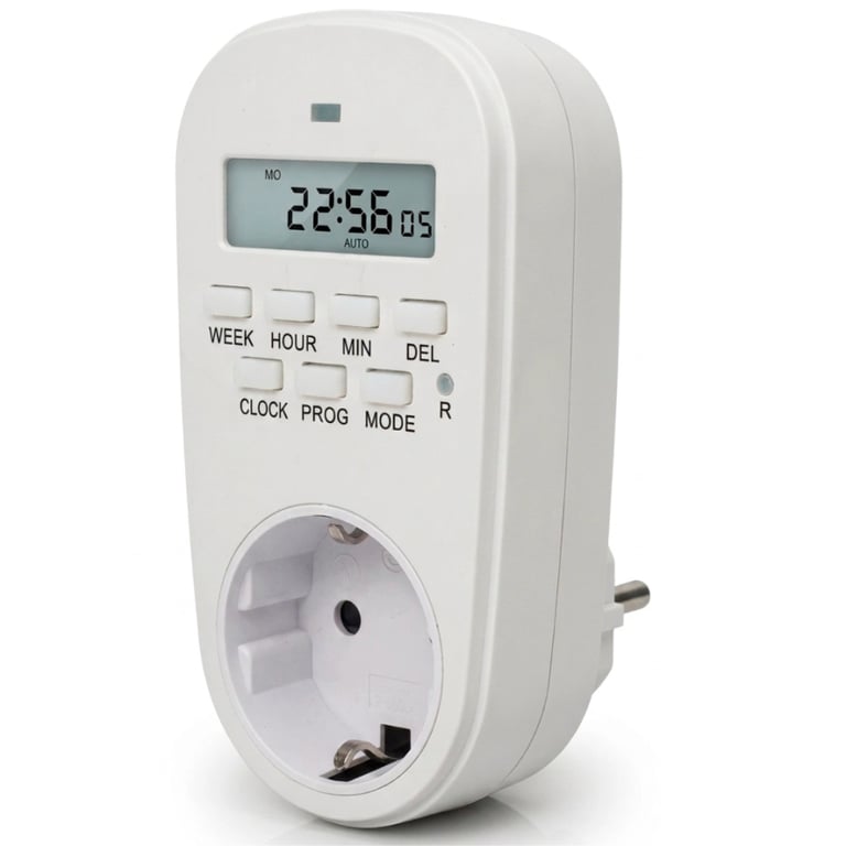 Таймер-розетка EUROELECTRIC 16A/3600W 7дн, White (ST-16A/3,60kW(E)) - фото 1
