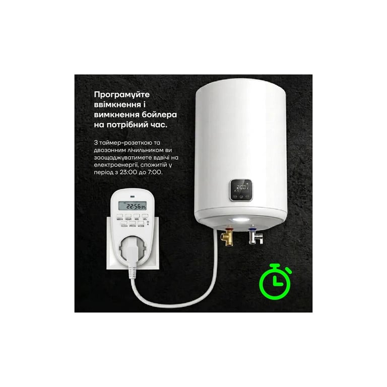 Таймер-розетка EUROELECTRIC 16A/3600W 7дн, White (ST-16A/3,60kW(E)) - фото 5