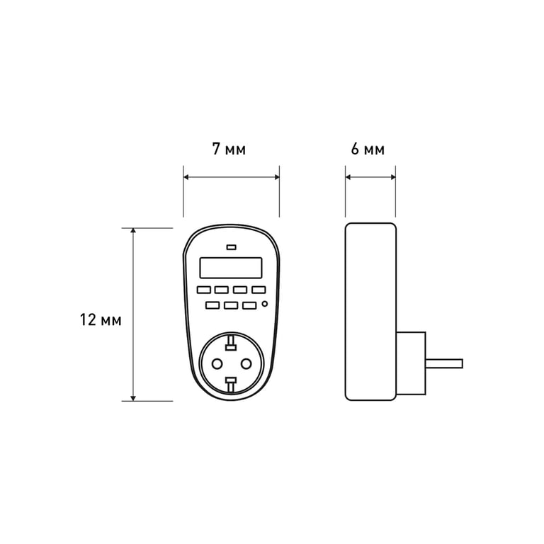 Таймер-розетка EUROELECTRIC 16A/3600W 7дн, White (ST-16A/3,60kW(E)) - фото 7