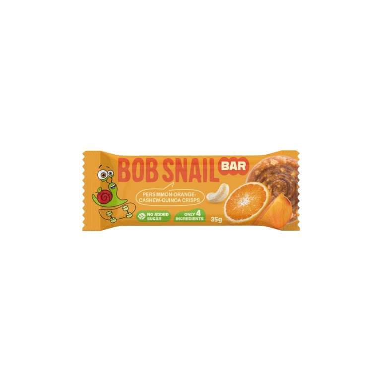Батончик дитячий Bob Snail Хурма, апельсин, кеш'ю та кріспи кіноа 35 г (1740731) - фото 1