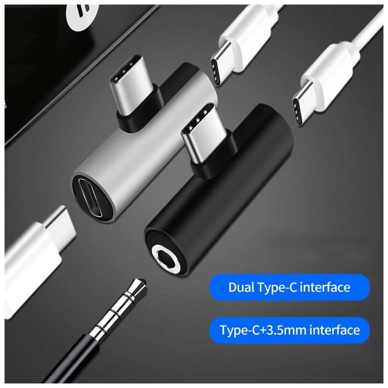 Перехідник USB-C M to USB-C F + 3.5mm F black XoKo (AC-205-BK) - фото 4