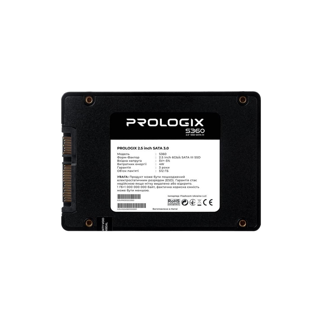 Накопичувач SSD 2.5" 512GB S360 Prologix (PRO512GS360) - фото 2 Накопичувач SSD 2.5" 512GB S360 Prologix (PRO512GS360) - фото 2