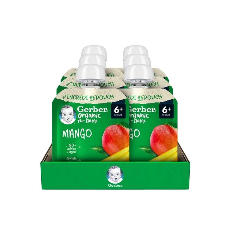 Дитяче пюре Gerber Organic манго з 6 місяців 80 г (1227092) - фото 3