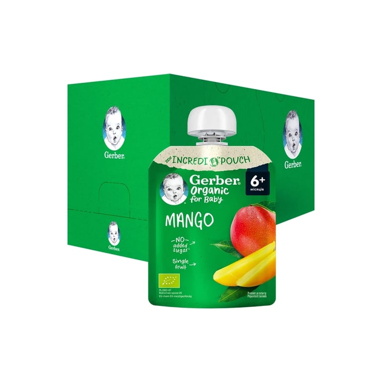 Дитяче пюре Gerber Organic манго з 6 місяців 80 г (1227092) - фото 4