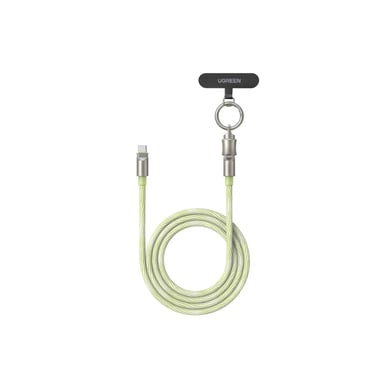 Дата кабель USB-C to USB-C 1.2m 60W green Ugreen (35500) - фото 1