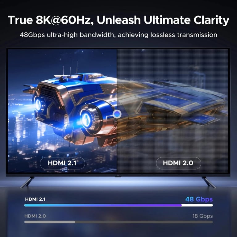 Кабель мультимедійний HDMI M to HDMI M 3.0m 8K60Hz 48Gbps braided black Ugreen (85242) - фото 3