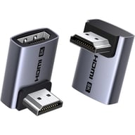 Перехідник HDMI M to HDMI F 8K60Hz 48Gbps 90° corner black Ugreen (85632) - фото 1