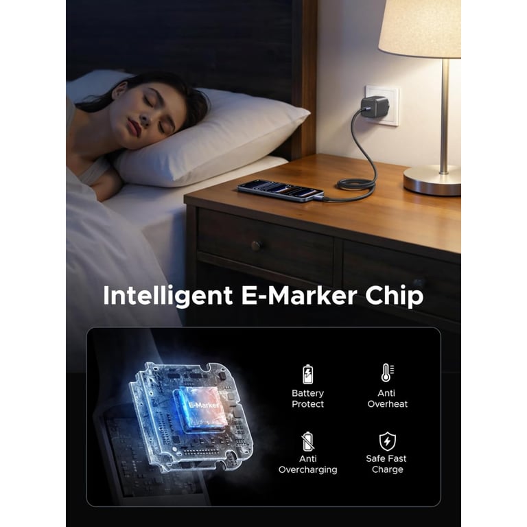 Дата кабель USB-C to USB-C 1.0m 240W 480Mbps braided black Ugreen (85973) - фото 6
