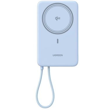 Батарея універсальна Ugreen 10000mAh 30W 1xUSB-C + 15W Magnetic Wireless + cable USB-C blue (65839B) - фото 1