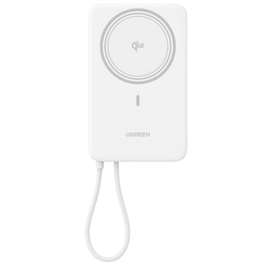 Батарея універсальна Ugreen 10000mAh 30W 1xUSB-C + 15W Magnetic Wireless + cable USB-C white (75983B) - фото 1